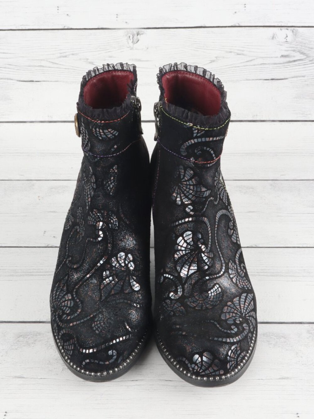L'Artiste  Dessa Bootie EU 37 / USA 6.5-7 - Black Multi - Picture 5 of 15